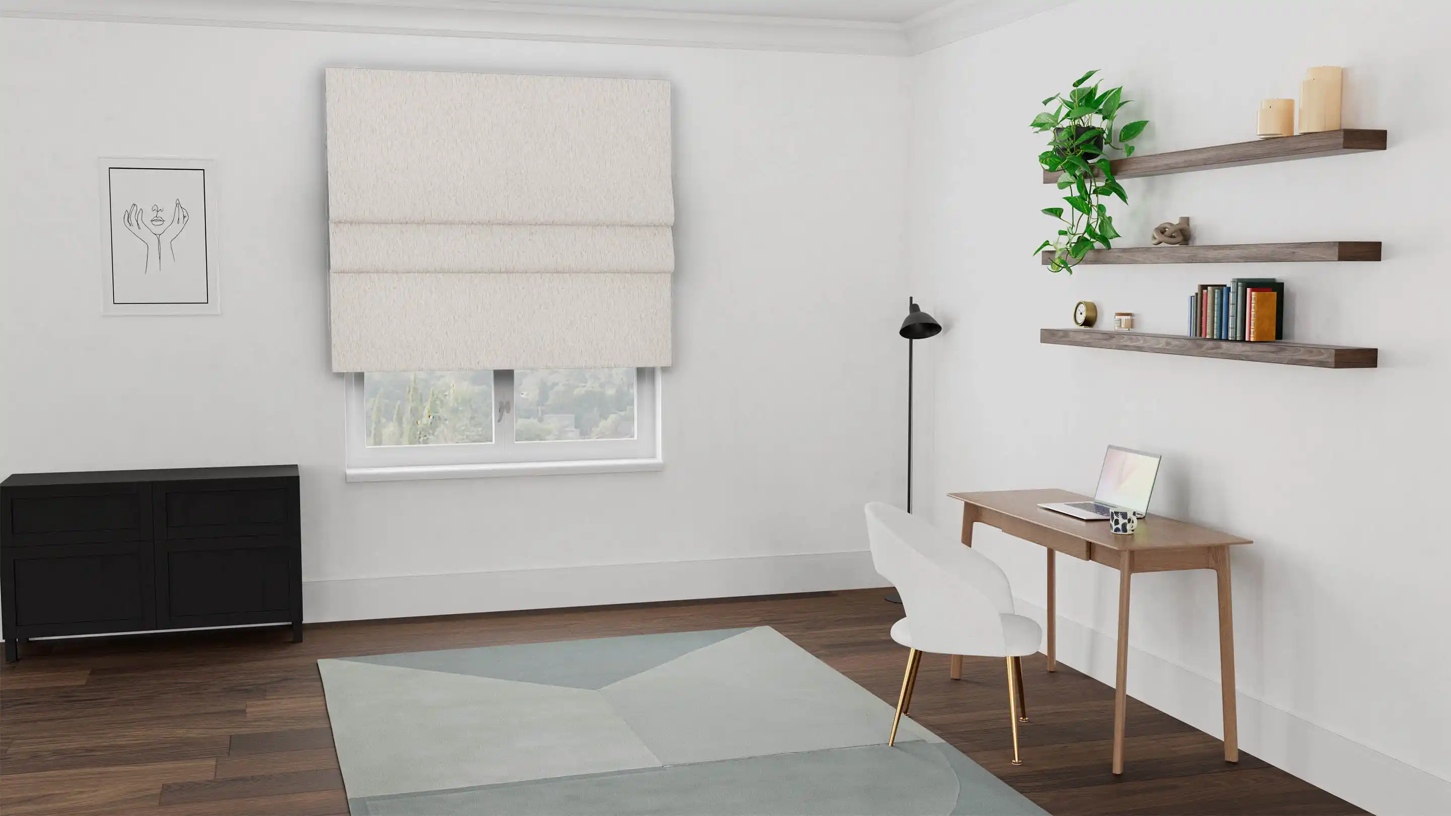 Echo Light Filtering Roman Blind - Image 3
