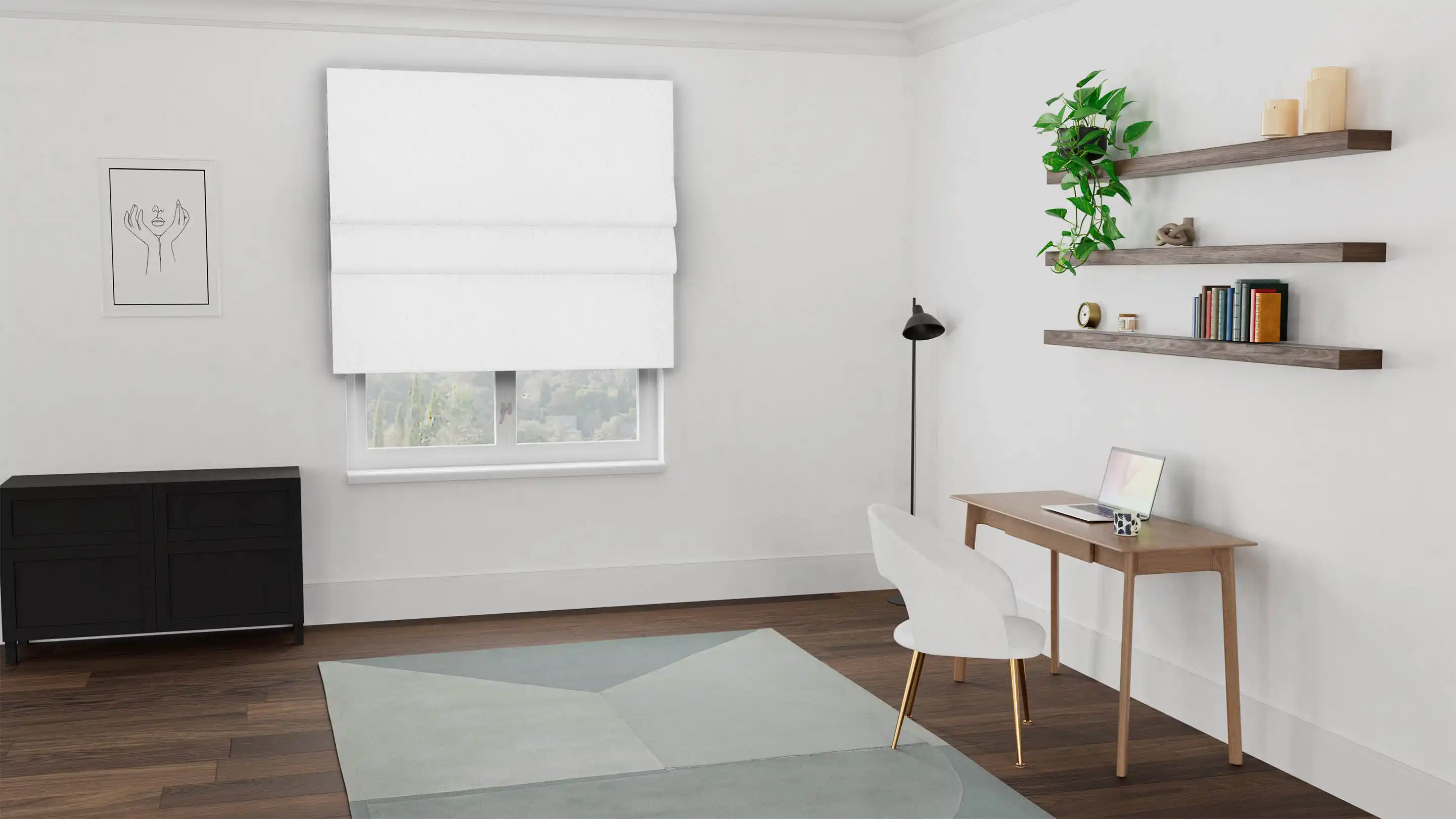 Echo Light Filtering Roman Blind - Image 4