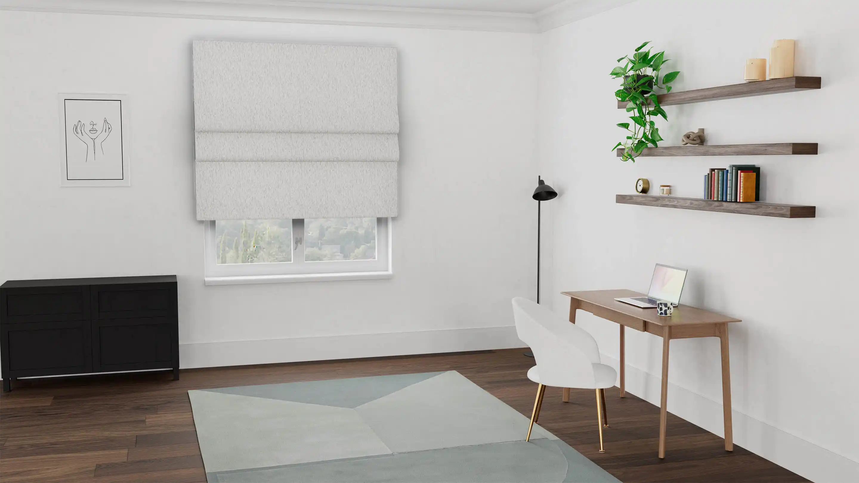 Echo Light Filtering Roman Blind - Image 5